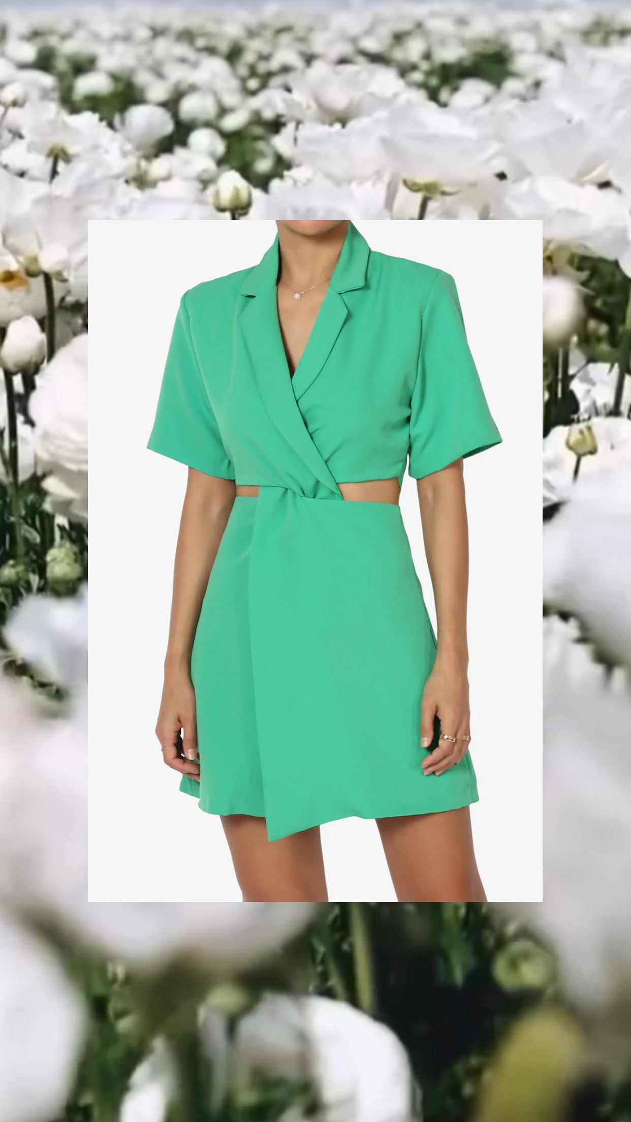 Suit dress open sides