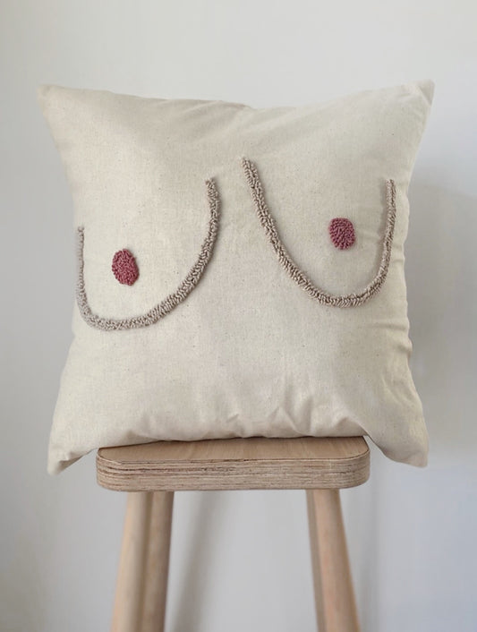 BOOB Cushion - Tufted Embroidered Handmade