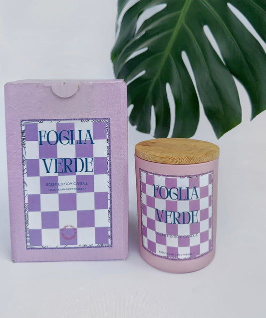 Foglia Verde Limited Edition Scented Candle - Pink