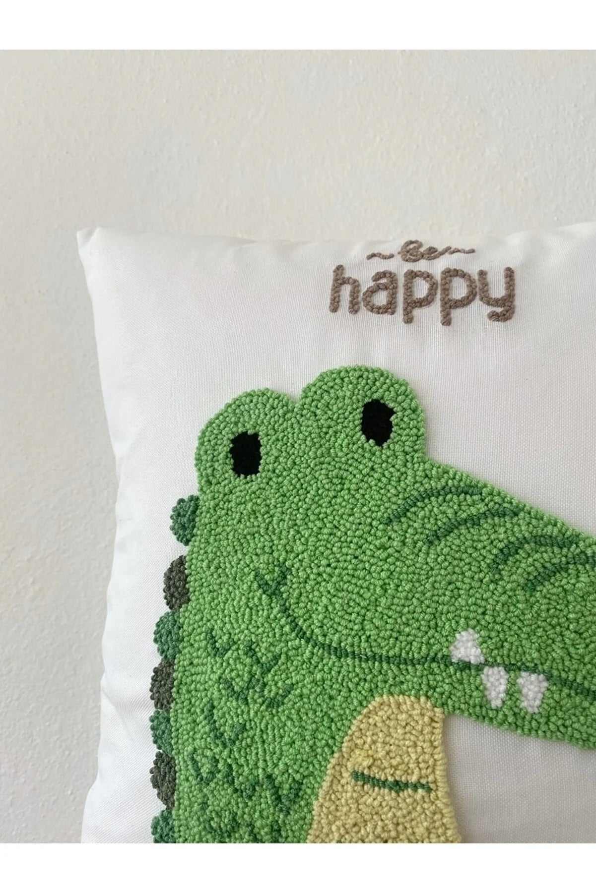 CROCODILE Cushion kids collection - Tufted Embroidered Handmade