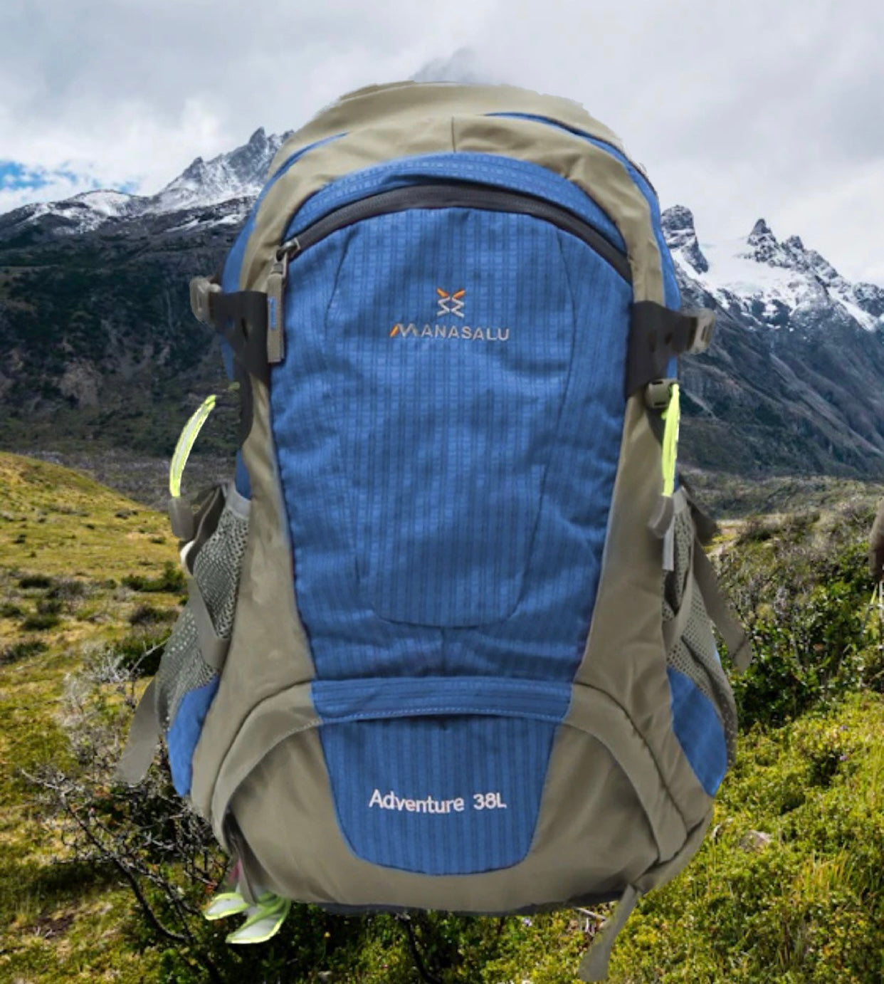 Comfortable Backpack for camping hiking trekking blue colour