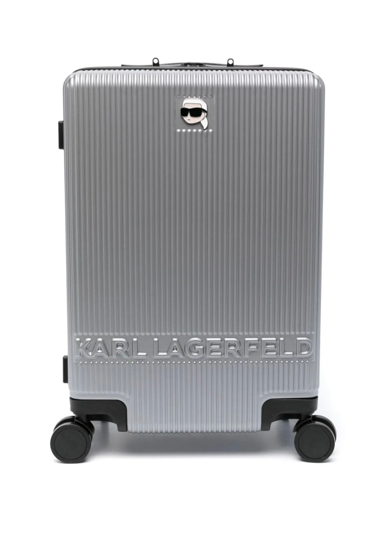 KARL LAGERFELD silver travel case