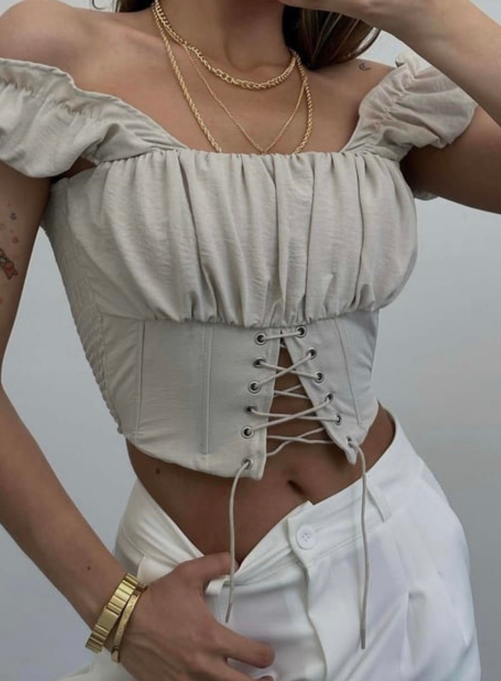 CORSET BEIGE TOP