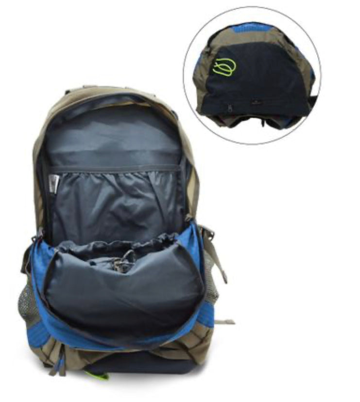 Comfortable Backpack for camping hiking trekking blue colour
