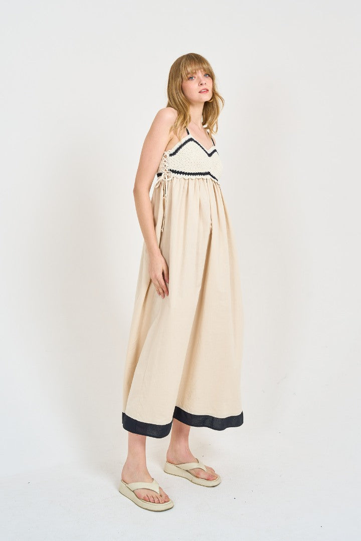 VALENCIA CROCH DETAILED 100% COTTON DRESS