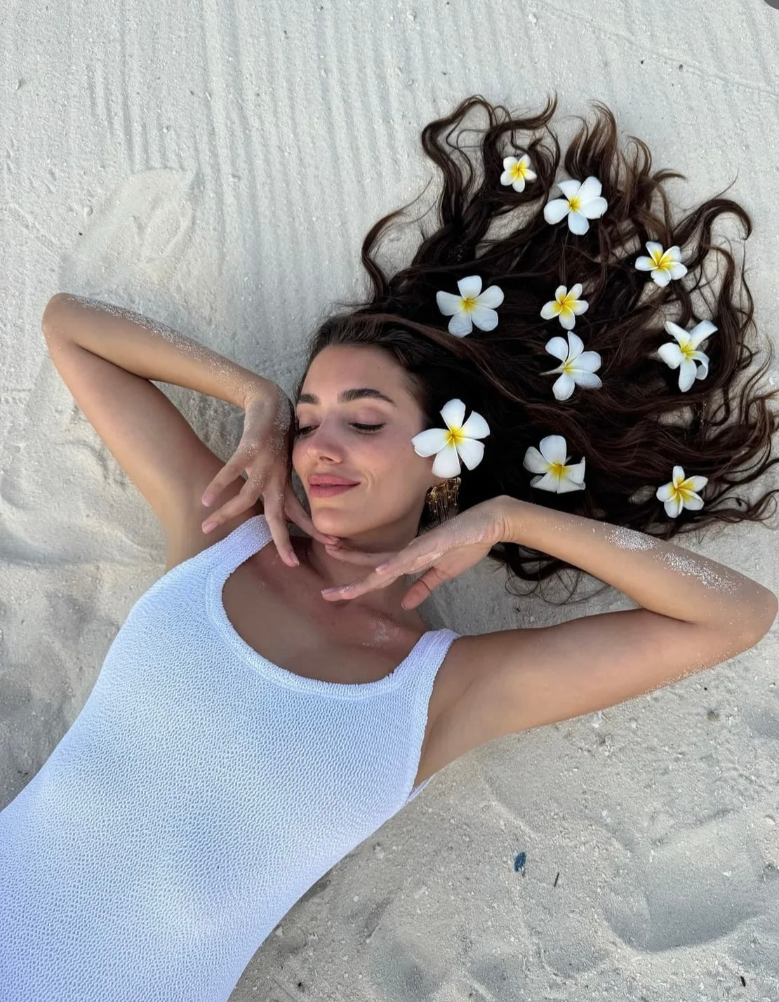 🪷Maldivian hair clip flower