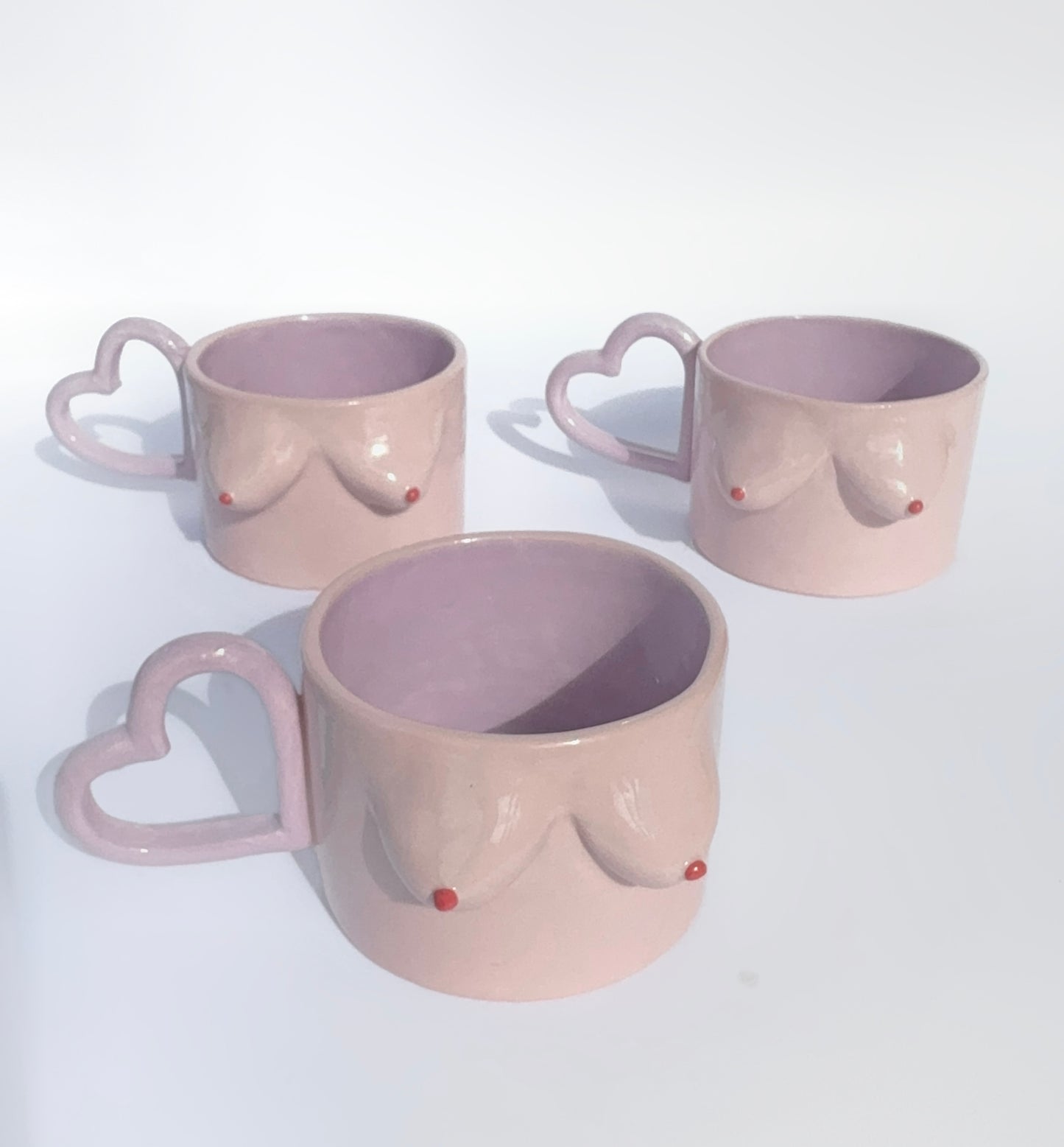 Heart Handle BOOB Cup - Pink