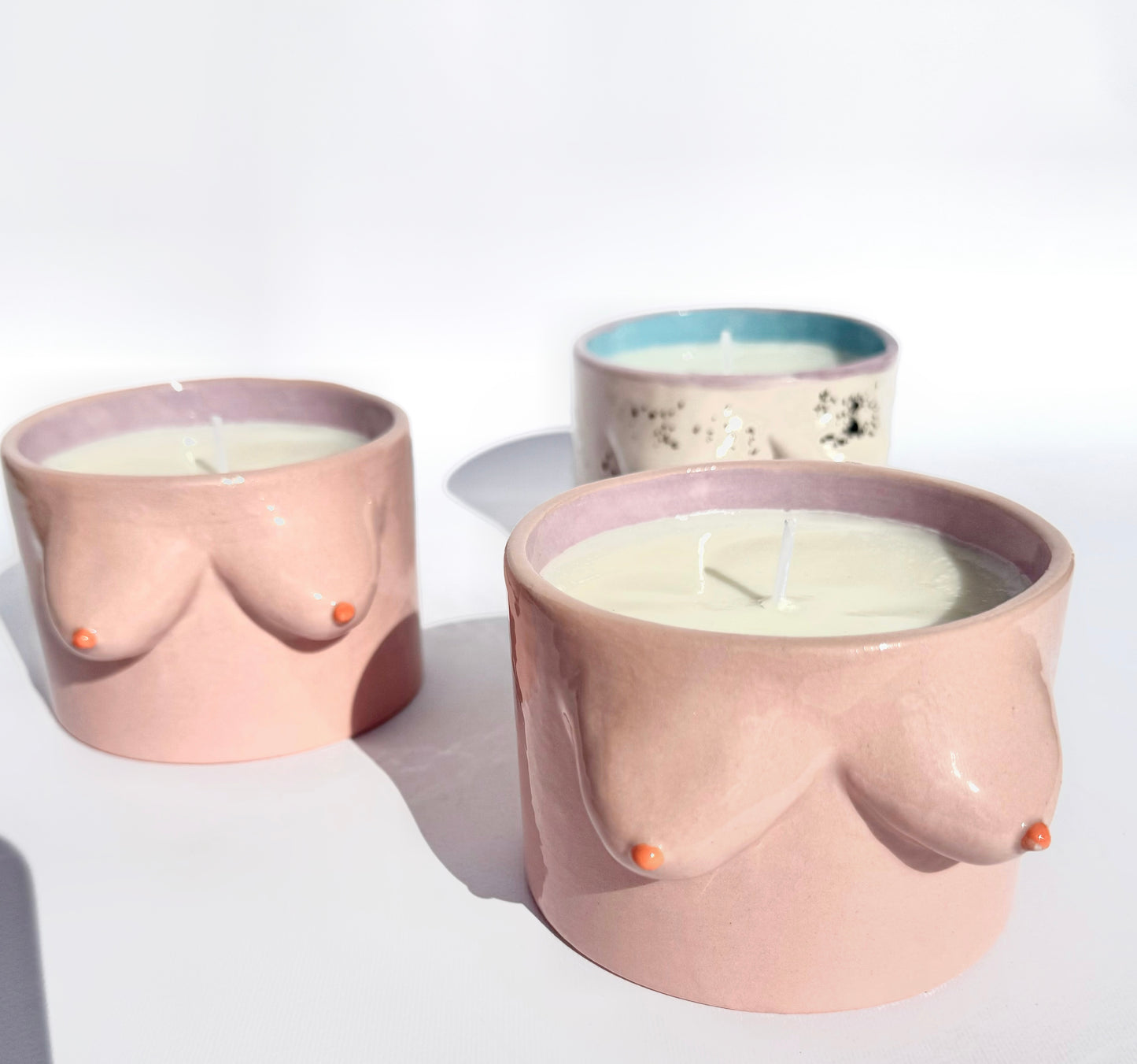 White Lotus Boob Scented Candle