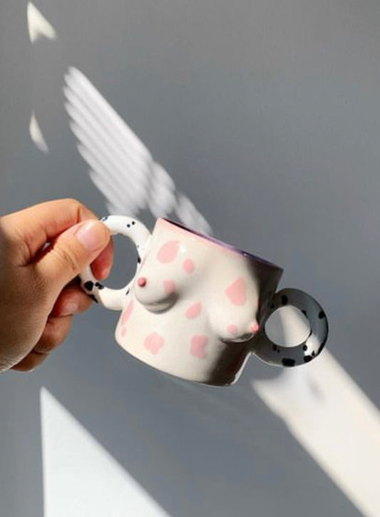 Handmade Ceramic BOOB Cup - PINK