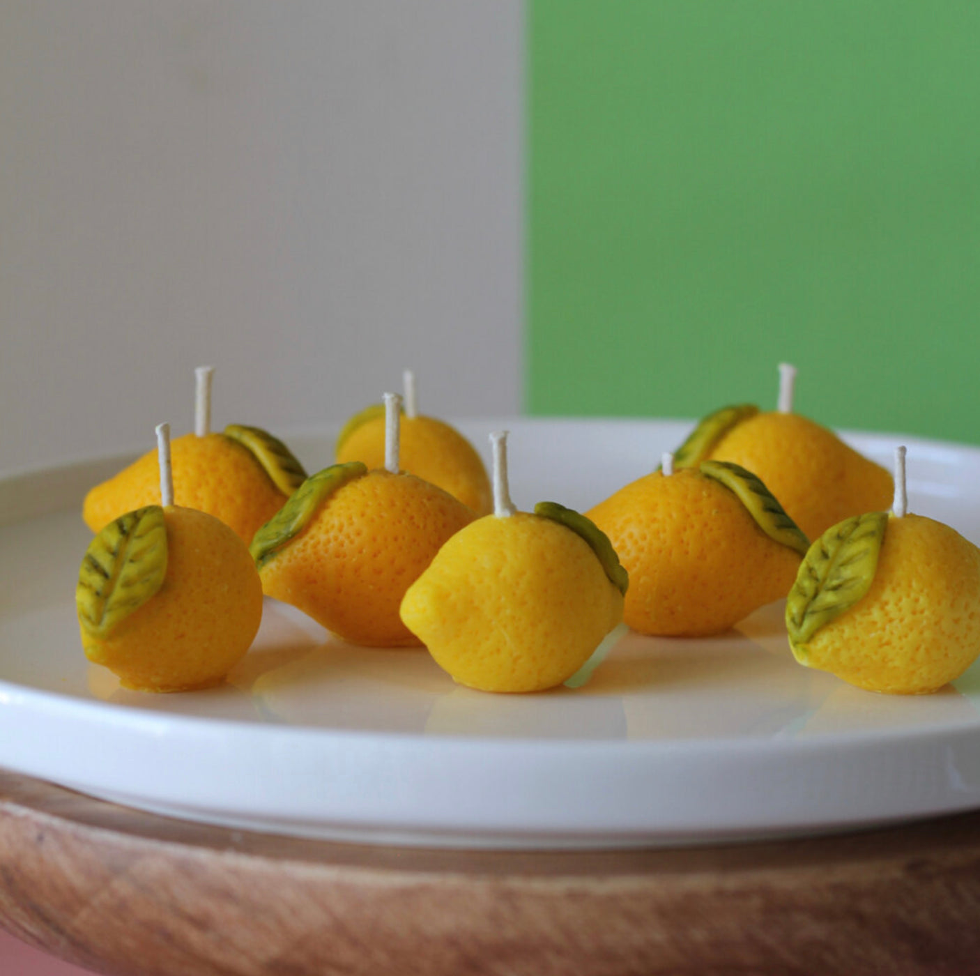 Four Birthday Lemon Candles