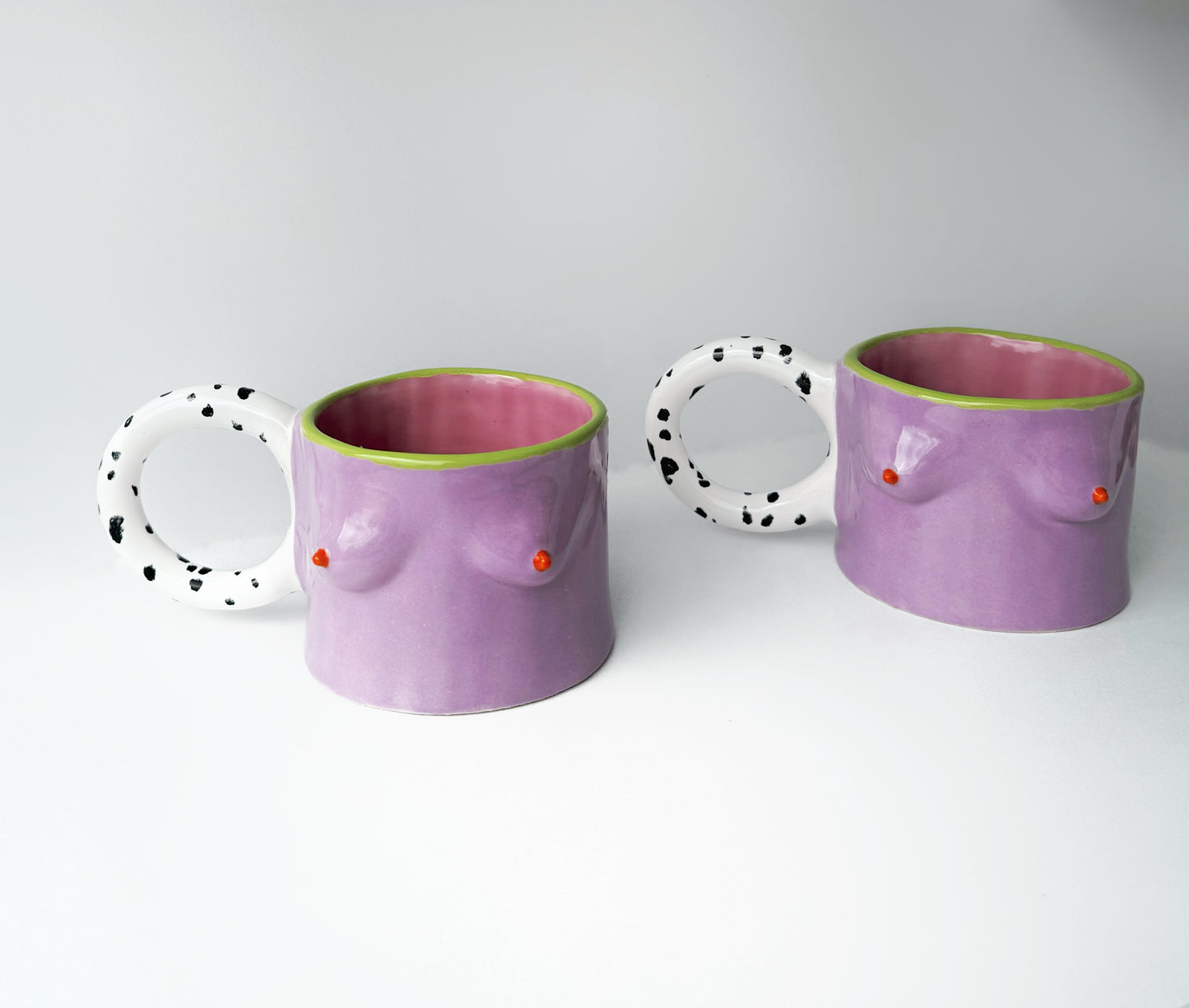 Handmade Ceramic BOOB Mug - Purple