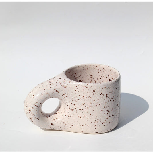 Handmade White Speckled Mug